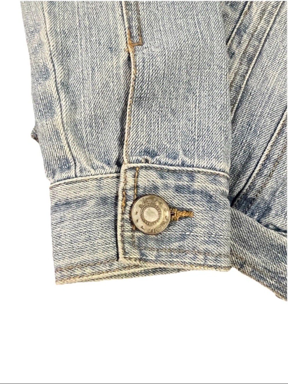 Xiomi “Summer Love” Denim Jacket Light Wash Ladies M Western Boho Grunge - Picture 4 of 12